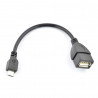 OTG-Host-microUSB-USB-Akyga-Adapter - 0,15 m
