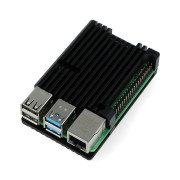 Gehäuse für Raspberry Pi 4B - Aluminium - Schwarz