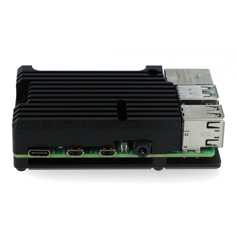 Gehäuse für Raspberry Pi 4B - Aluminium - Schwarz