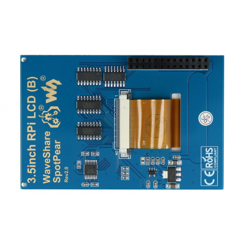 Waveshare B Touchscreen - resistives LCD IPS 3.5 '' 320x480px GPIO für Raspberry Pi 3/2 / B + / Zero