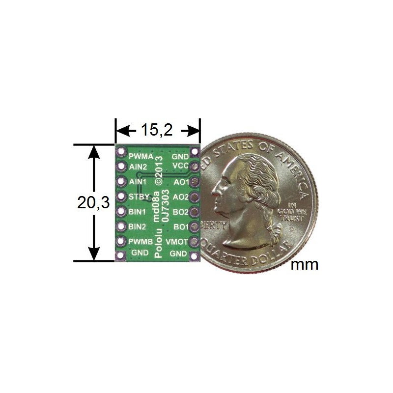 Pololu TB6612FNG - Zweikanaltreiber für 13,5V / 1A Motoren