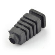Eine Zugentlastung für ein schwarzes 5mm Kabel