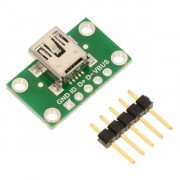 MiniUSB Typ B 5-polig - Stecker für das Steckbrett - Pololu