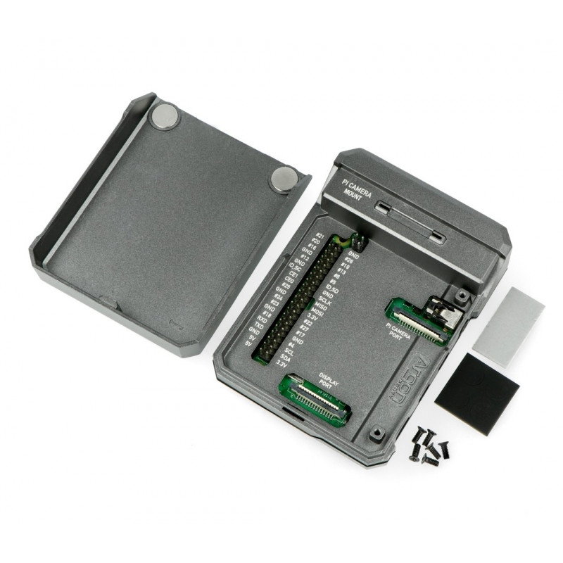 Aluminiumgehäuse für Raspberry Pi 4B - Argon Neo - grau