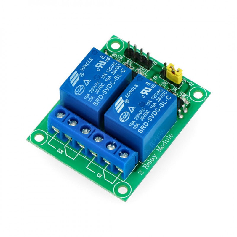 Zweikanaliges Relaismodul RM5 mit optoelektronischer Trennung 5V 10A / 125VAC