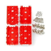 Grove - Modulabdeckung 1x2 rot - 4St.