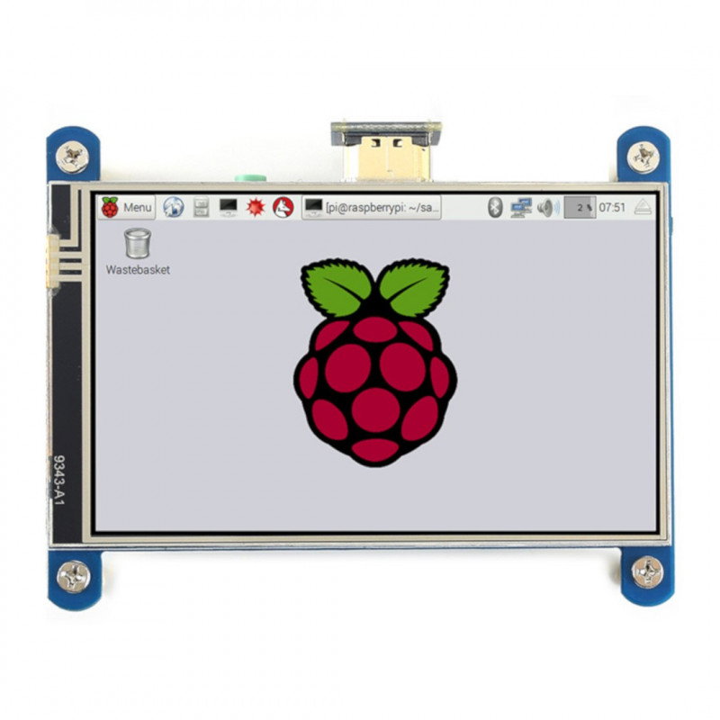 IPS 4 '' (H) 800x480px HDMI + GPIO resistiver Touchscreen für Raspberry Pi 4B / 3B + / 3B / Zero