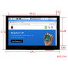 Waveshare B Touchscreen, kapazitives LCD 4,3 '' IPS 800x480px HDMI + USB für Raspberry Pi 4B / 3B / 3B + Zero