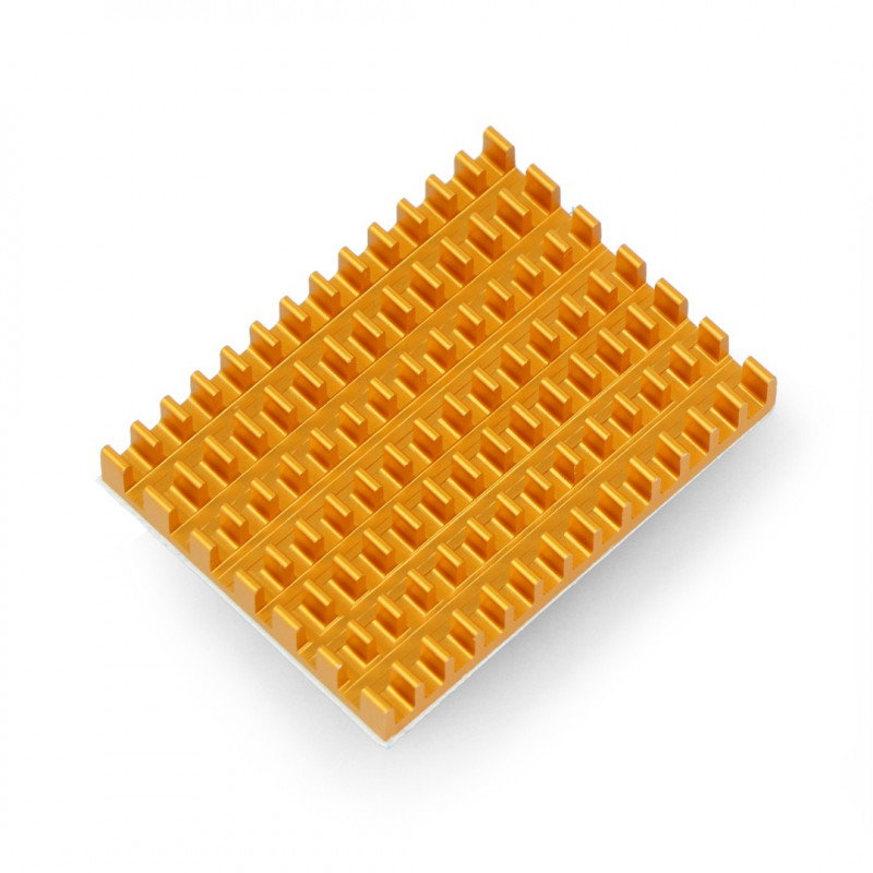Kühlkörper 40x30x5mm für Raspberry Pi 4 mit Wärmeleitband - Gold