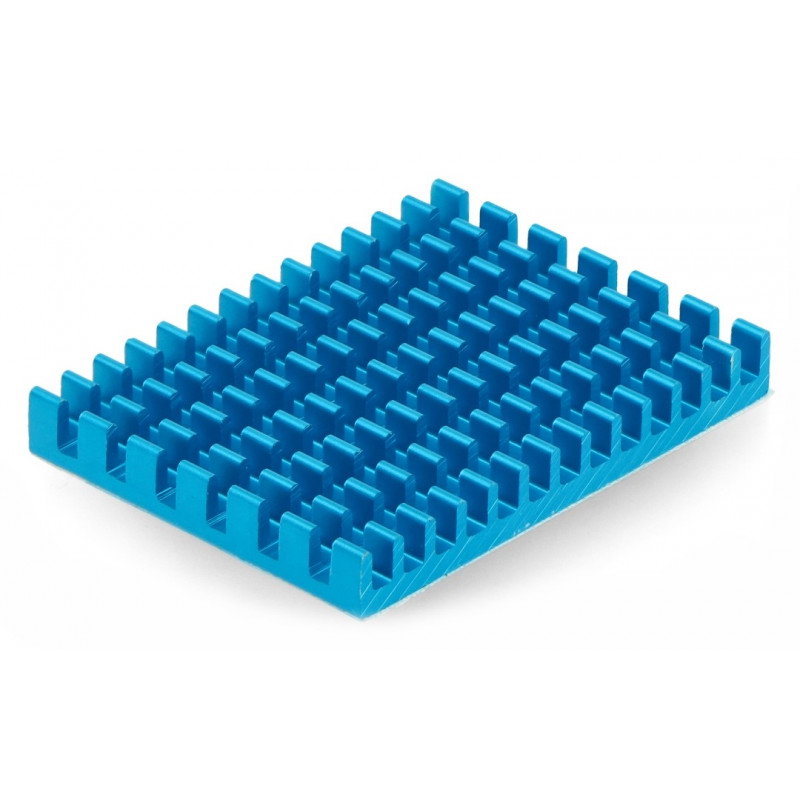 Kühlkörper 40x30x5mm für Raspberry Pi 4 mit Wärmeleitband - blau