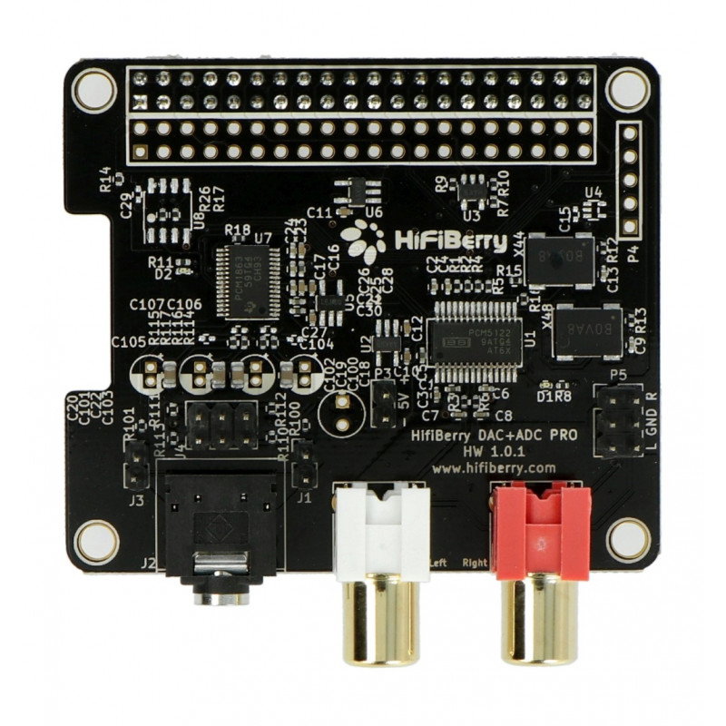 HiFiBerry DAC + ADC Pro - Soundkarte für Raspberry Pi 4B / 3B + / 3B