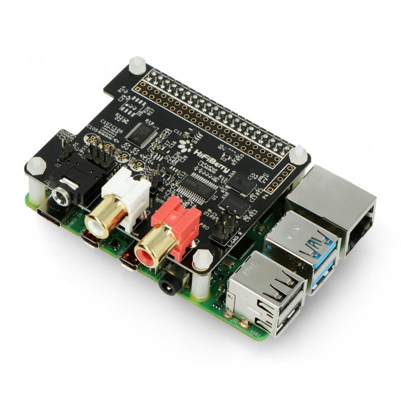 HiFiBerry DAC + ADC Pro - Soundkarte für Raspberry Pi 4B / 3B + / 3B