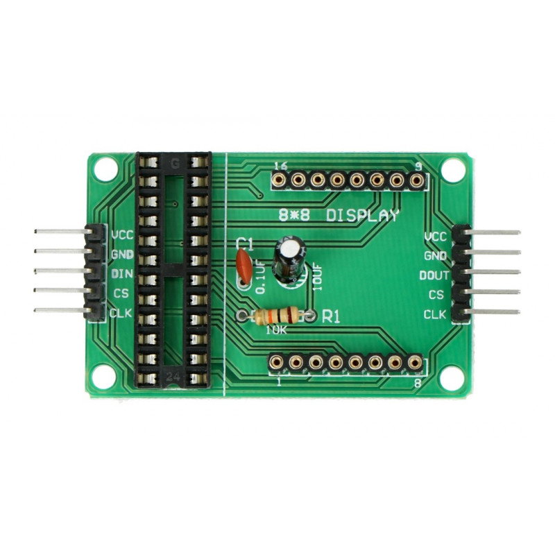 LED-Matrix 8x8 + Treiber MAX7219 - klein 32x32mm