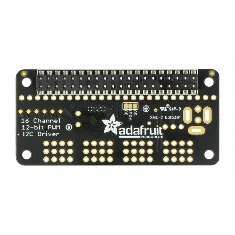 Adafruit 16-Kanal-PWM-I2C-Treiber – Servo Bonnet für Raspberry Pi