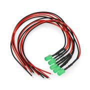 LED 5mm 12V grün mit einem Widerstand und einem Draht