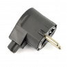 Stecker WT-20-2 – für geerdete Steckdosen – schwarz