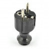 Gerader Stecker WT-30-2 - an Steckdose mit Erdung - schwarz