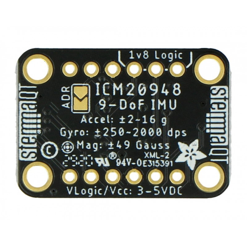 Adafruit TDK InvenSense ICM-20948 9-DoF IMU (MPU-9250-Upgrade) – STEMMA QT / Qwiic