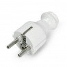 Gerader Stecker WT-30 - für geerdete Steckdosen - weiß