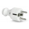 Gerader Stecker WT-30 - an Steckdose mit Erdung - weiß