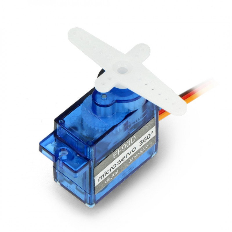 360 Digital Servo (EF90D) mit Rad und Reifen