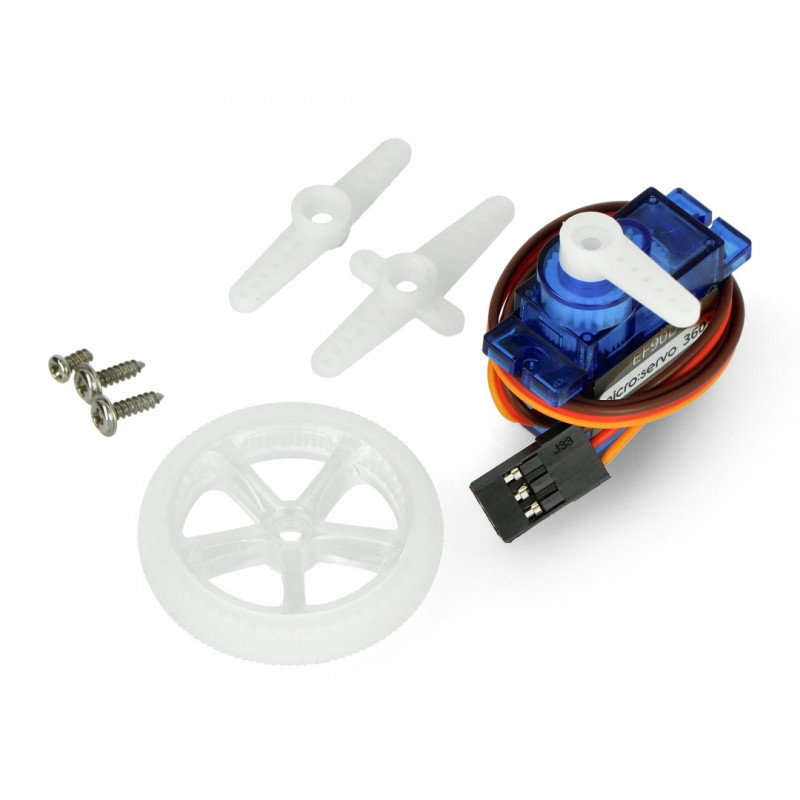360 Digital Servo (EF90D) mit Rad und Reifen