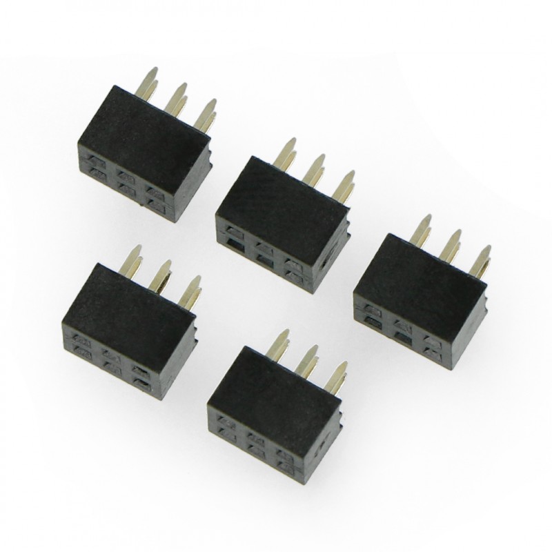 Kupplung 2x3, 2mm Raster, gerade - 5St.