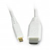 MicroHDMI - HDMI Kabel T7689AX - Original für Raspberry Pi 4/5 - 1m - weiß