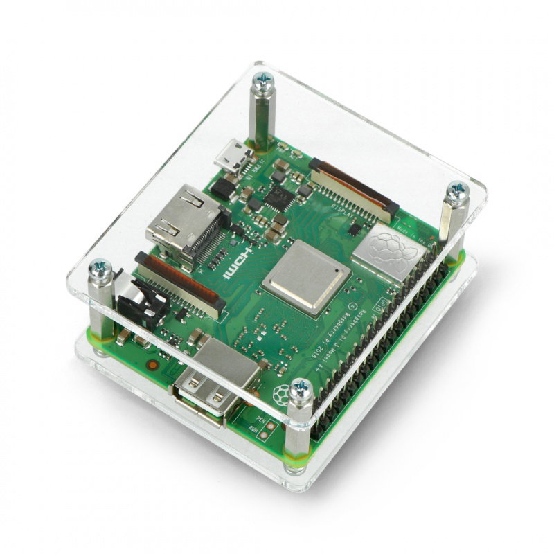 Raspberry Pi 3 Model A + Gehäuse, transparent, offen