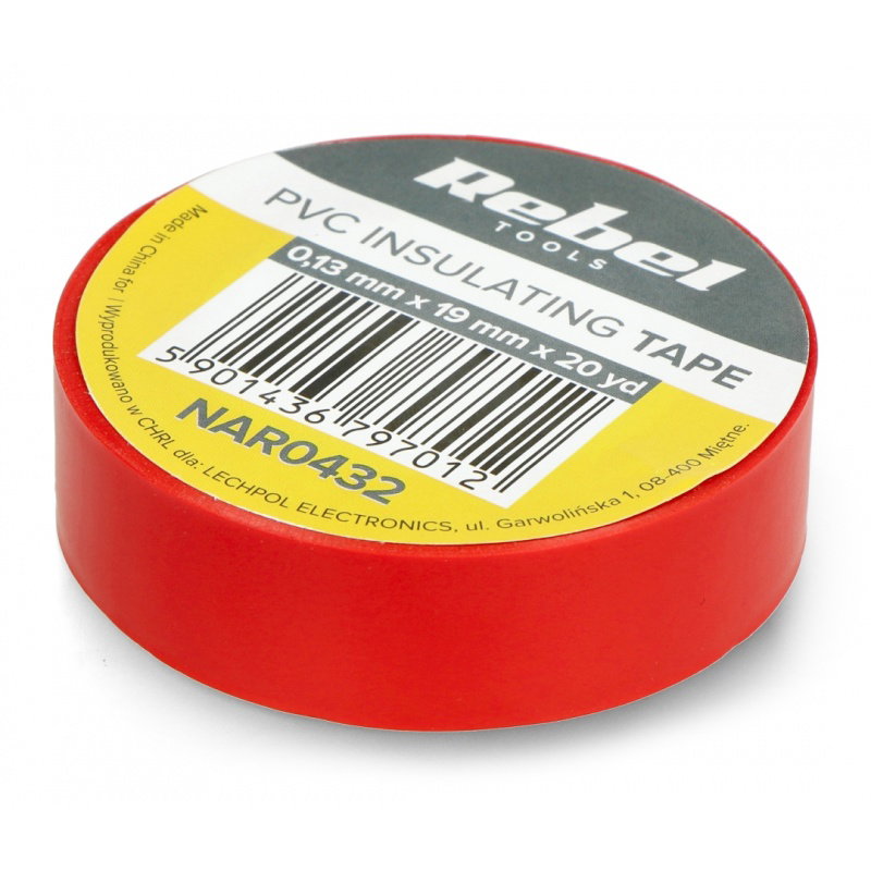 Isolierband Rebel 0,13x19mm x 18,2m rot
