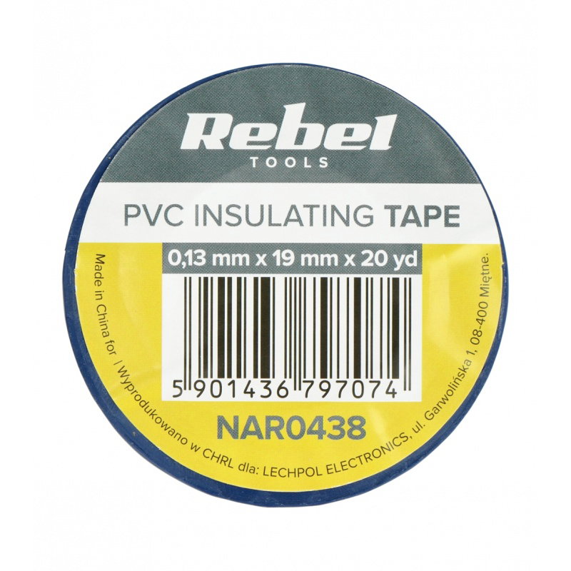 Isolierband Rebel 0,13x19mm x 18,2m blau