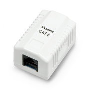 1x RJ45 Lanberg Aufputzdose - weiß - Kategorie 6