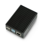 Gehäuse für Raspberry Pi 4B - mit Ausschnitten - Aluminium -