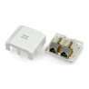 Lanberg 2x RJ45 geschirmte Wandsteckdose - weiß