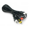 Klinke 3,5 mm 4-poliges Kabel - 3x RCA - 1,5 m