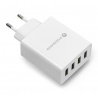 Wandladegerät SC-400 - 4xUSB Typ A / 5A - 5V - everActive - weiß