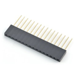 Gniazdo proste 1x16pin raster 2,54mm - pionowe długie