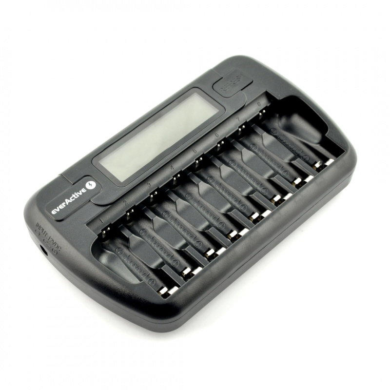 EverActive NC800 Batterieladegerät - AA, AAA 1-8 Stk.