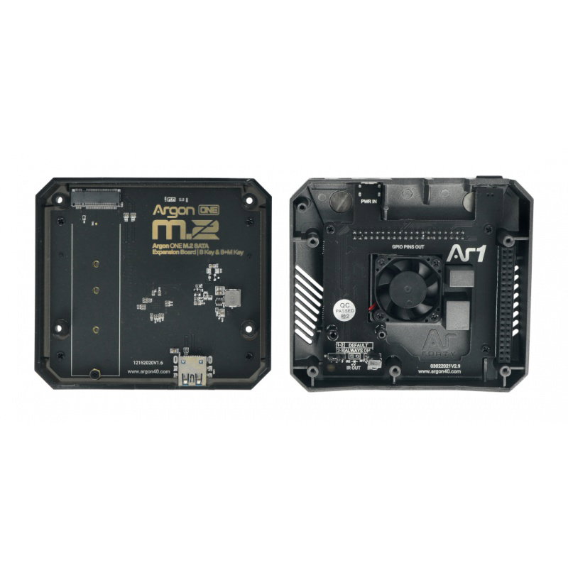 Aluminiumgehäuse für Raspberry Pi 4B mit Lüfter - Argon ONE M.2