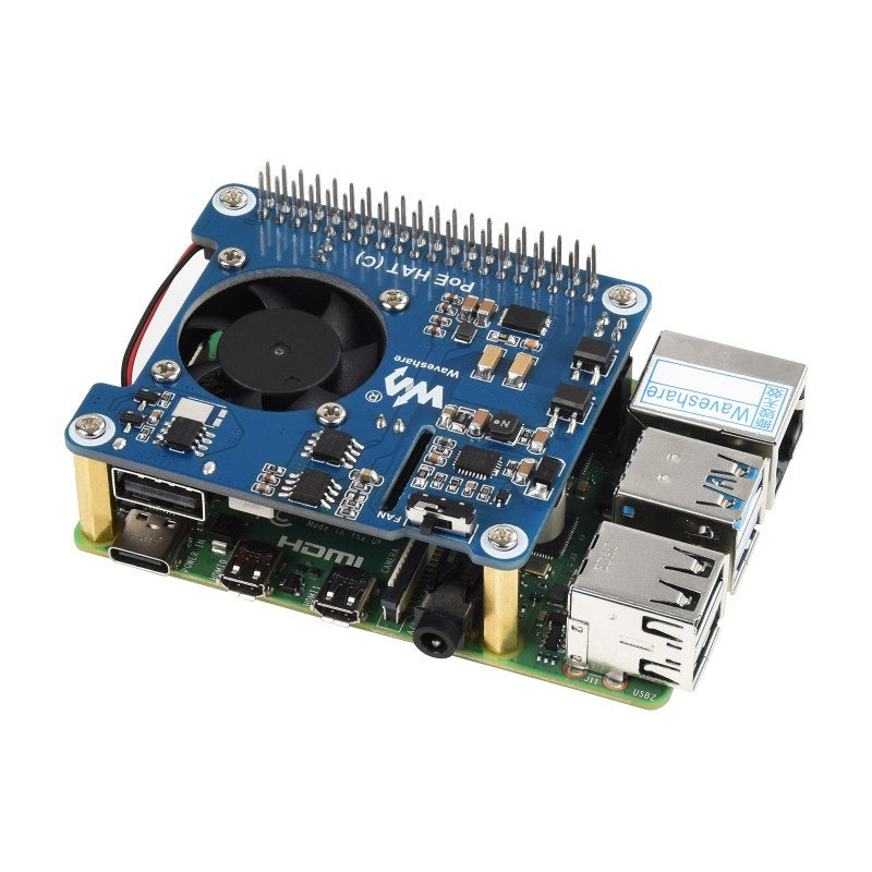 Power over Ethernet HAT (C) - Stromversorgung über PoE und