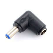 Winkeladapter Stecker / Buchse DC 5,5 / 2,1mm