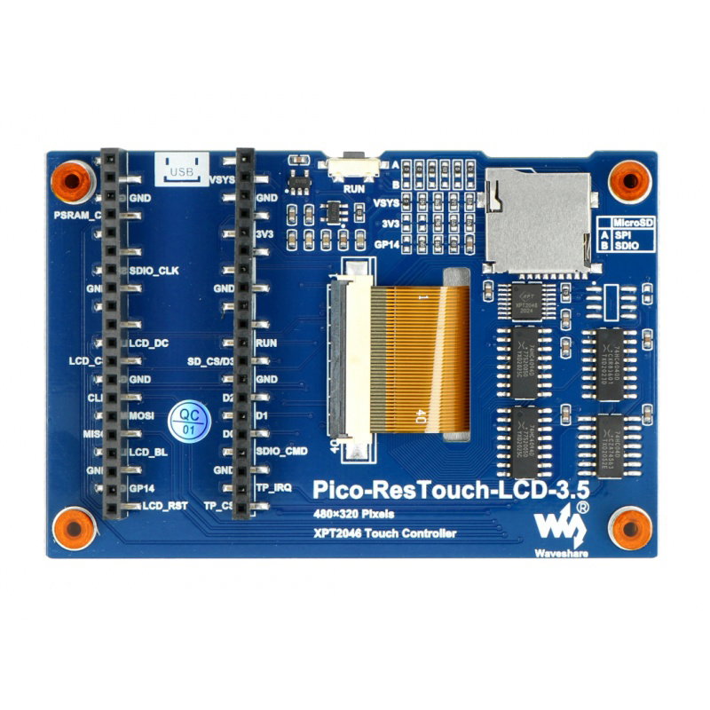 Resistiver IPS-Touchscreen LCD 3,5 '' 480x320px - SPI - 65K RGB