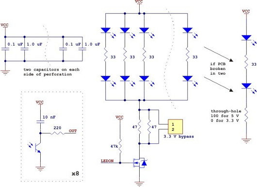 Diagramm des QTR-8RC-Streifens