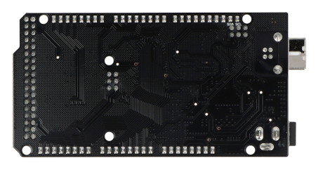 Programmiert über USB mit dem zwischengeschalteten Mikrocontroller Atmega16u2