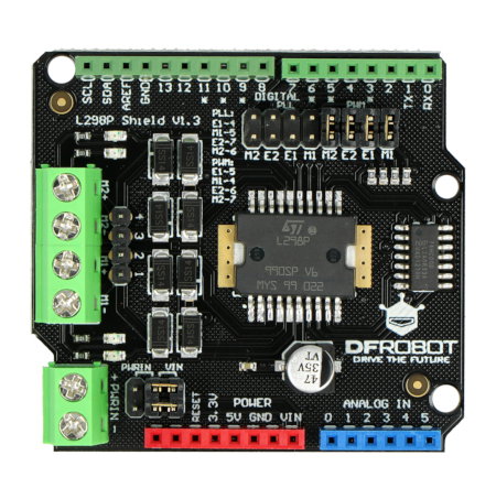 DFRobot Motor Shield L298P v1.3 - Zweikanal-Motortreiber