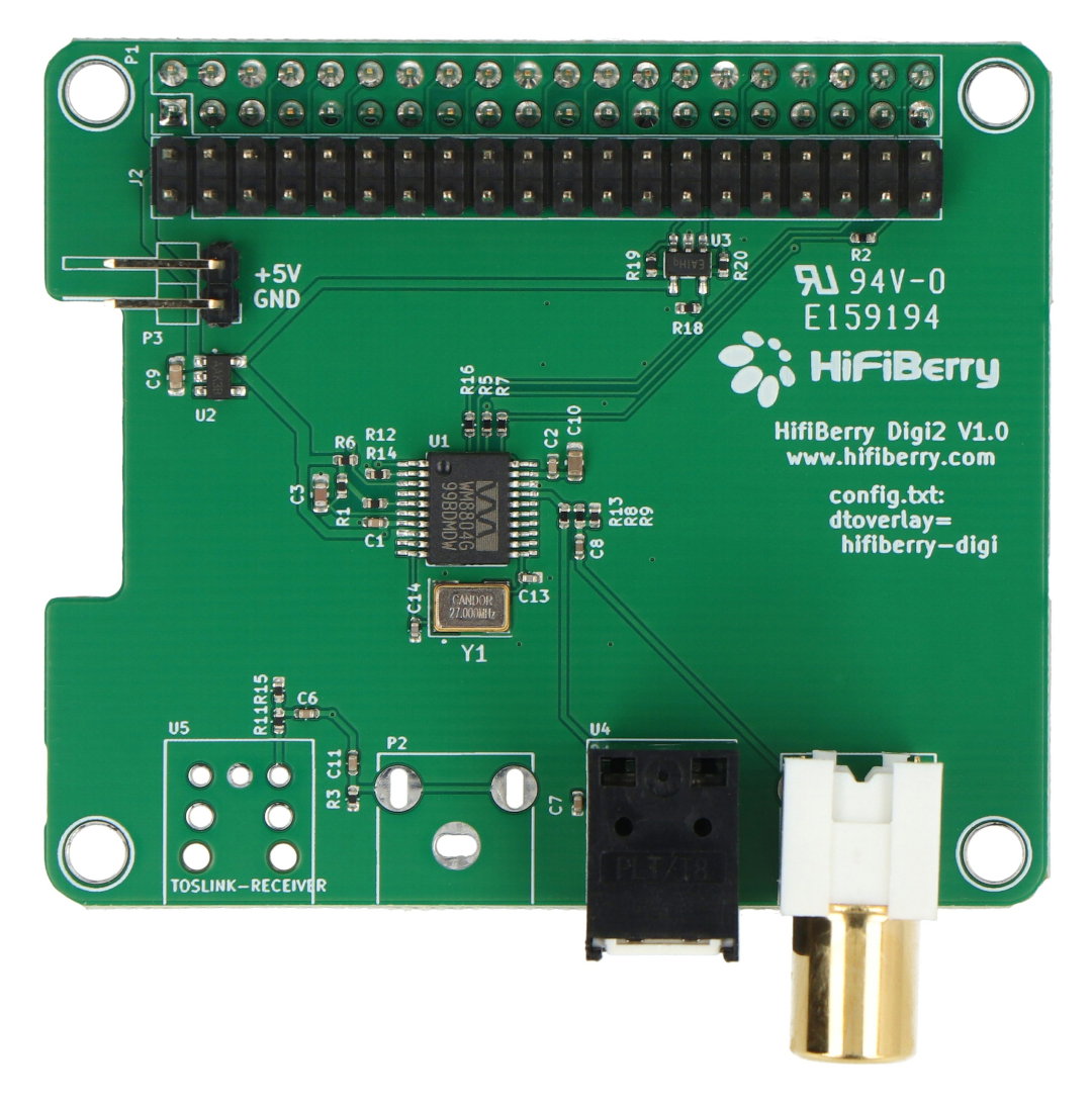 HiFiBerry Digi+ standard - karta dźwiękowa do Raspberry Pi HiFiBerry Digi2 Standard