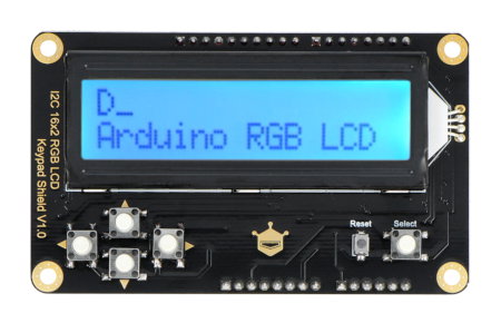 DFRobot LCD1602 RGB Keypad Shield v1.0 - Anzeige für Arduino