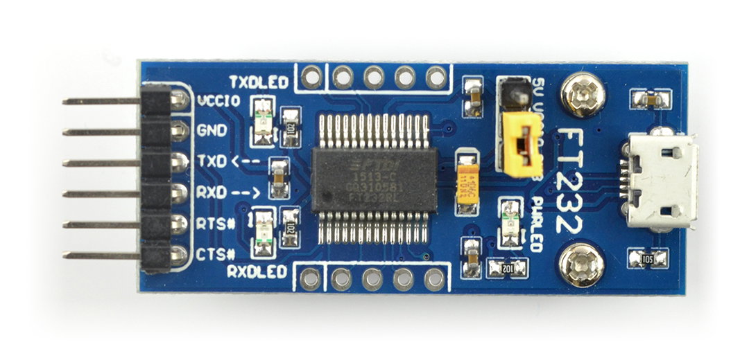 Konverter USB-UART FTDI FT232RL - microUSB-Buchse