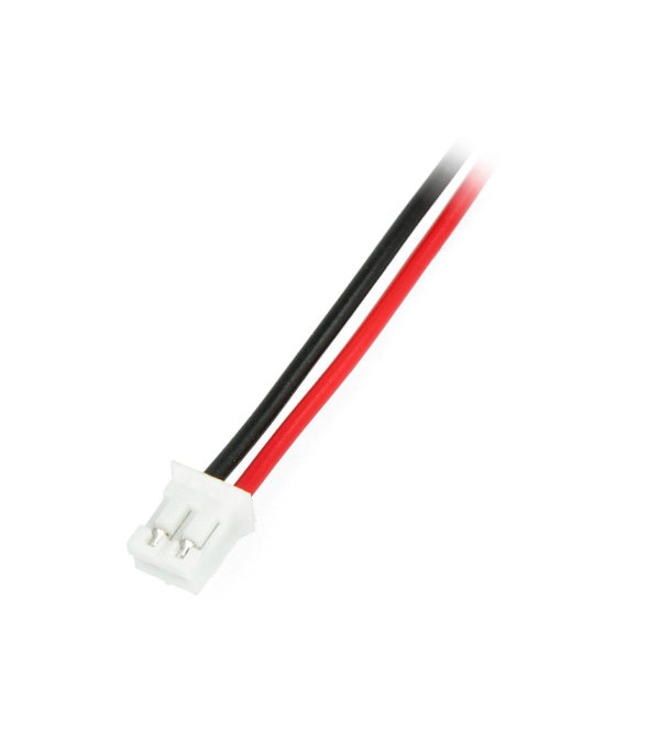 Gerader 2-poliger JST-Stecker, 2,0-mm-Raster mit einem Draht