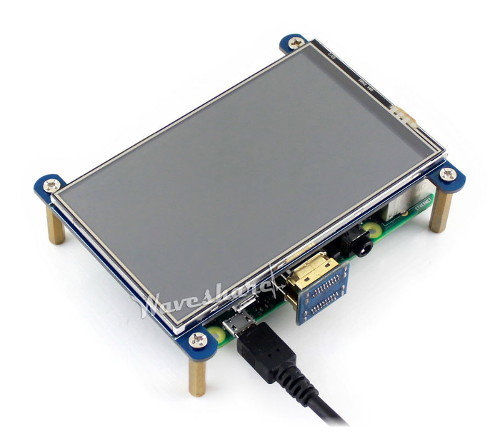 Das Gerät kommuniziert über den HDMI-Anschluss (Bild) und die GPIO-Pins (Touch)